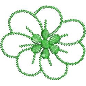 绿色立体花朵图案