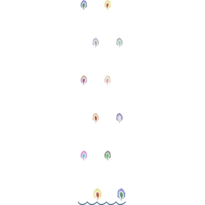 彩色羽毛图案装饰图