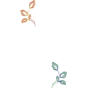 角落植物装饰图案