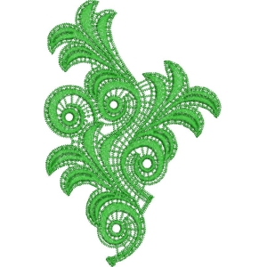 绿色刺绣花纹图案