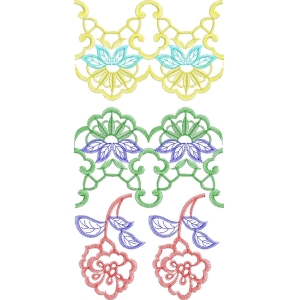 彩色刺绣花卉图案设计_zbw2105