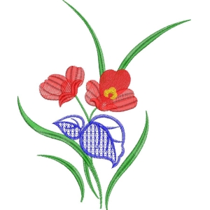 刺绣花卉图案