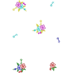 彩色刺绣花卉装饰图案_zbw2240