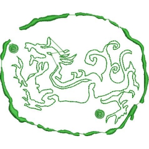 绿色线条构成的抽象图案