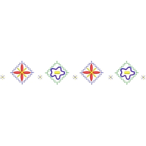四组对称几何图案