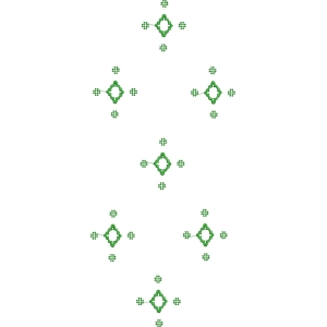 绿色几何图案排列