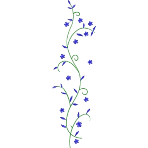 蓝色小花藤蔓图案
