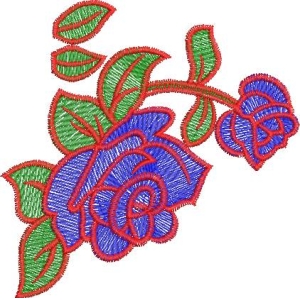 刺绣玫瑰花图案