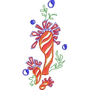 彩色刺绣植物图案