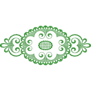 绿色刺绣装饰图案