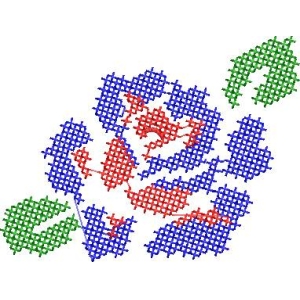 十字绣花朵图案