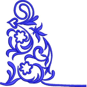 蓝色花卉装饰图案
