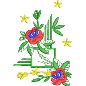 刺绣花卉图案设计