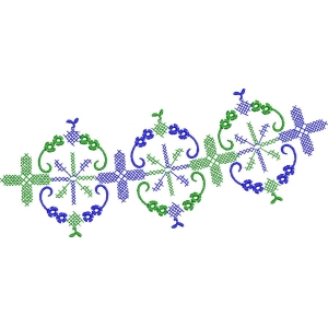 彩色刺绣花纹图案