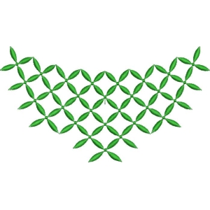 绿色叶形图案装饰设计
