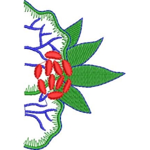 植物根系与红色果实