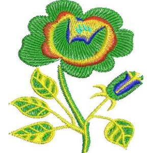 彩色刺绣花朵图案