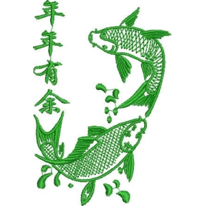 年年有余鱼纹绣样