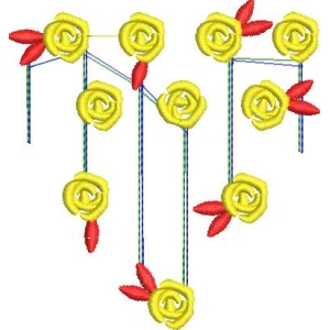 黄色玫瑰花装饰图案