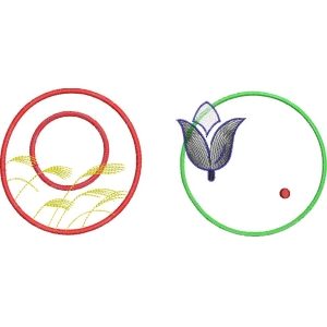 刺绣圆形图案设计