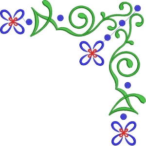 绿色藤蔓花卉装饰图案_zbw2522