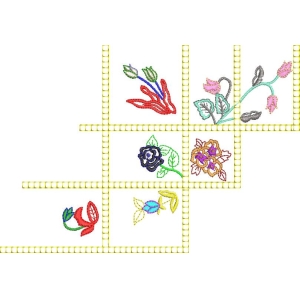 刺绣花卉图案设计图