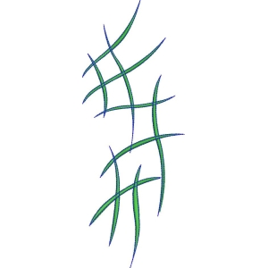 绿色曲线交织图案