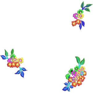 彩色花卉装饰边框
