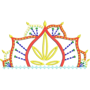 彩色刺绣莲花图案设计