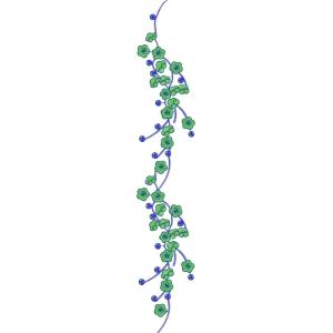 绿色藤蔓花卉图案