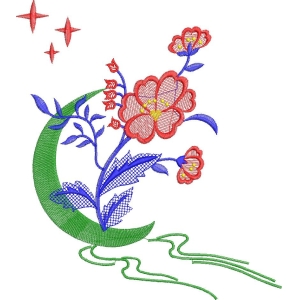 月桂花刺绣图案