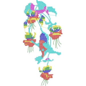 彩色像素化抽象图案