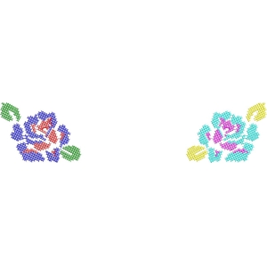 十字绣花卉图案