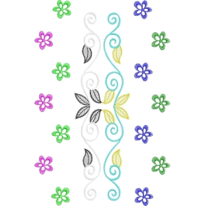 彩色刺绣花卉装饰图案_zbw2728