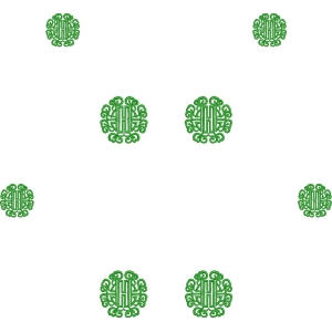 绿色花纹图案排列