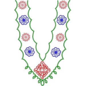 彩色刺绣花边图案