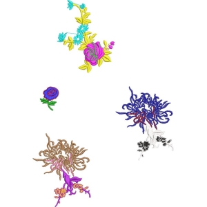 彩色刺绣花卉图案集合_zbw2770