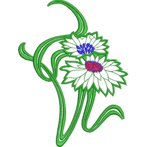 绿色藤蔓花卉刺绣图案_zbw2789
