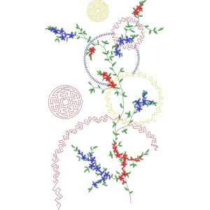 彩色刺绣花卉图案设计_zbw2821