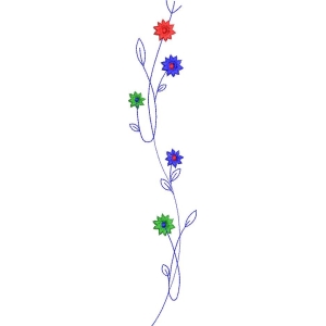 彩色花朵藤蔓图案