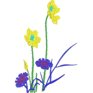 刺绣花卉图案