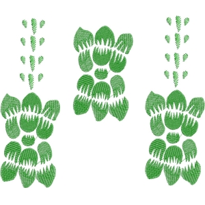绿色植物刺绣图案设计_zbw2849