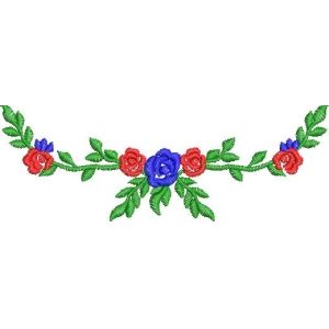 刺绣花卉装饰图案