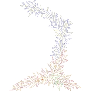 彩色植物装饰图案