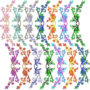 彩色刺绣花卉图案集合_zbw2939
