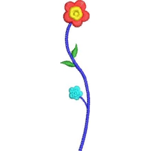 彩色花朵刺绣图案