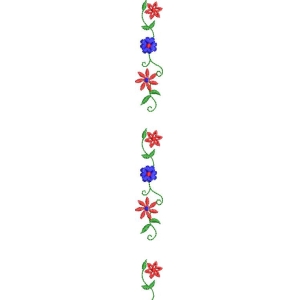 刺绣花卉装饰图案