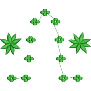 绿色植物图案排列