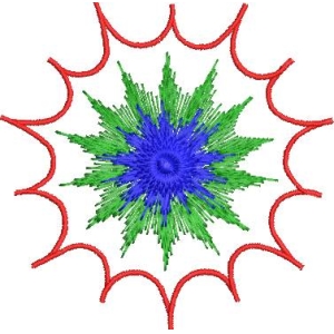 放射状彩色星形图案