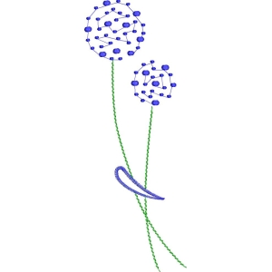 蓝色球体花朵3D模型